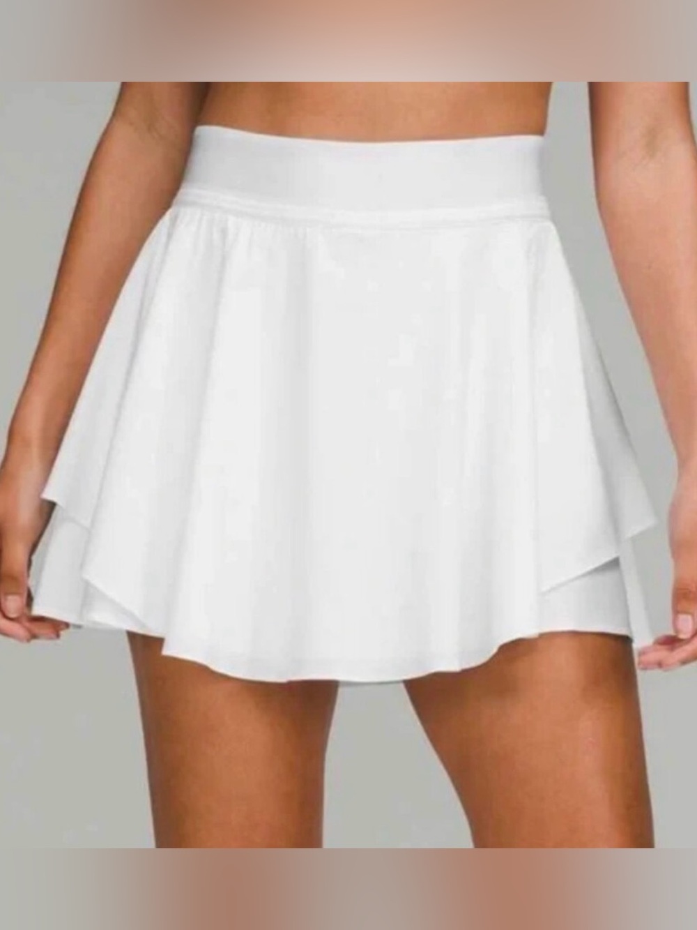 Lululemon Pace Rival White Tennis Golf Running Skirt Skort Size 8